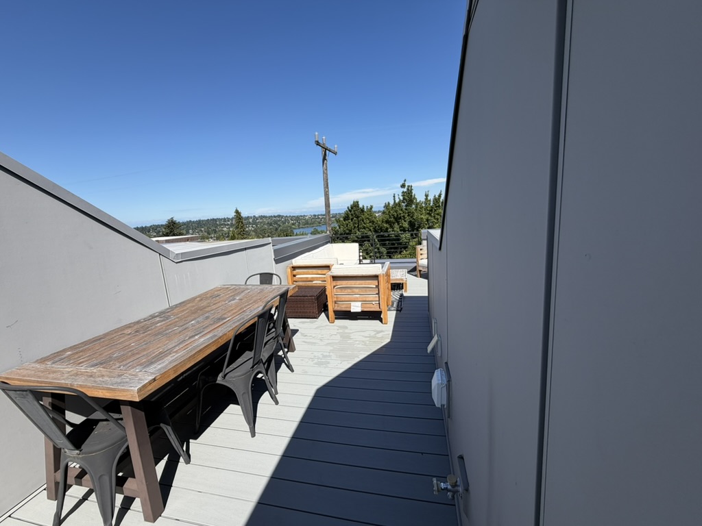 Rooftop dining area